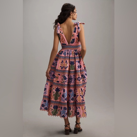 Farm Rio Seashell Tapestry Sleeveless Midi Dress - Picture 2 of 4